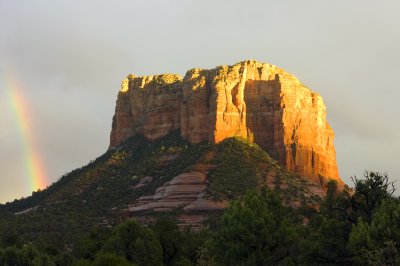 Sedona AZ Castle Rock Rainbow 1