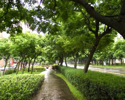 Park in the center of Tun Hwa South Road