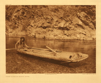 Yurok canoe on Trinity River