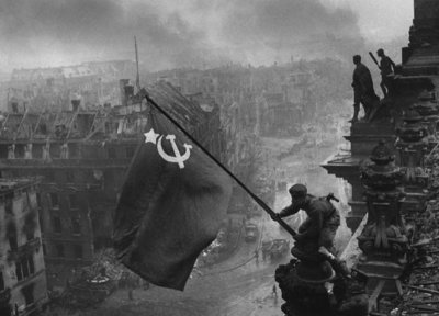 Yevgeny Khaldei /1917-1997/: Victory Flag over the Reichstag, 1945