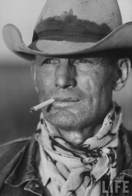 Leonard McCombe /b.1930/: Portrait of Texas Cowboy C.H.Long aka Malboro Man, 1949