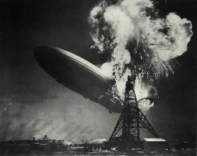 Sam Shere /1904-1982/: Burning of the Hindenburg, 1937