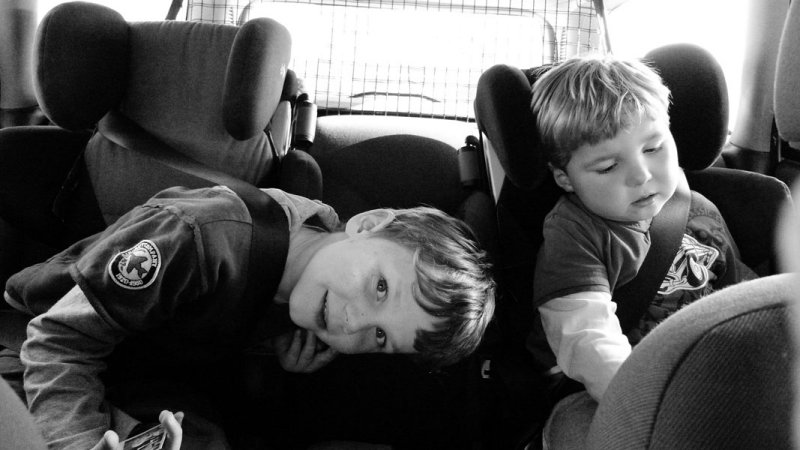 Luis and S2 Waiting For Daddy To Stop Playing With The Camera