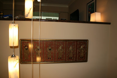 After: Half wall to den from stair well