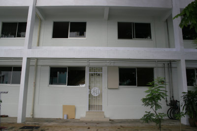 After: It just so happened the outside of apt was painted after we moved in