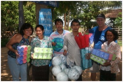 Gifts for our adopted school in Siem Reap