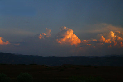 Evening sky on the way to Marrakech