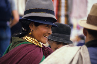 People in the market  in Otavalo