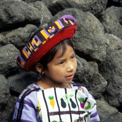 Gitrl in traditional costume of Santiage de Atitlan