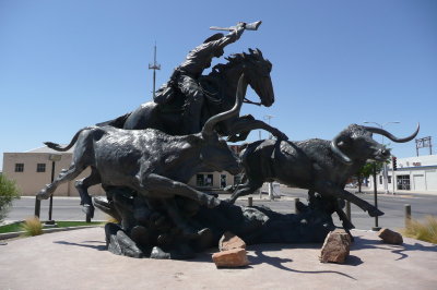 Artesia, NM - a Sunday stroll uncovered an array of oversized statues reflecting the history of the area