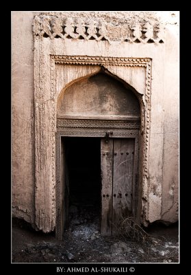 Old Door with ornaments made by Clay