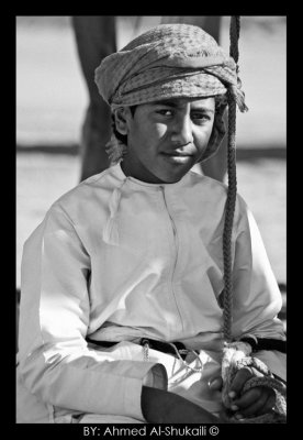 I young omani kid filled with pride