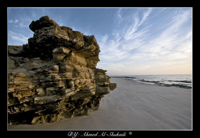 Rock formations in Mahoot Beach