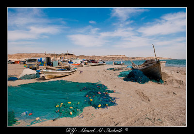 The fishing beach at Khalouf