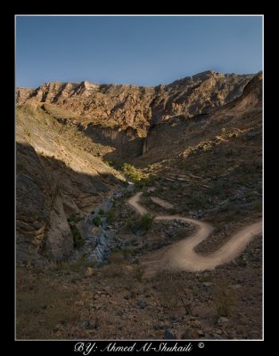 Road within mountains