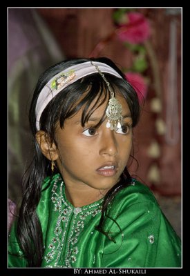 Omani Girl wearing traditional custome