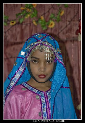 Omani Girl wearing traditional custome