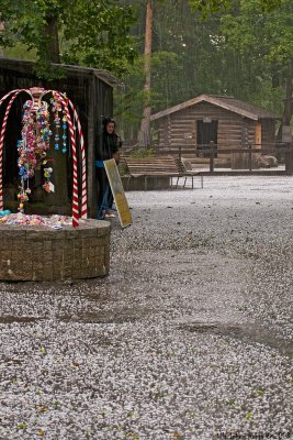 15/8 The hailstorm yesterday at Skansen