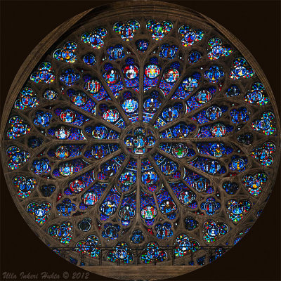 27/9 Stained glass window in Notre Dame Cathedral, Paris