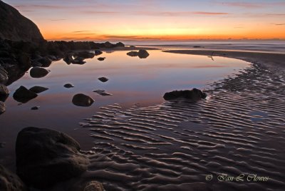 beach pool at sunrise