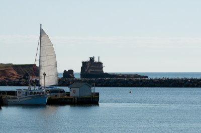 Wreck at Cap à Savage, west coast