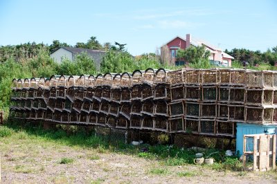 lobster traps at Grosse-le