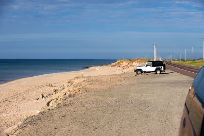 Peach-colored beach, Dune du Nord