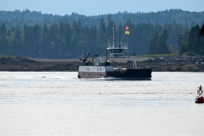 Deer Island ferry approaching Letete