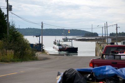 Deer Island ferry arriving