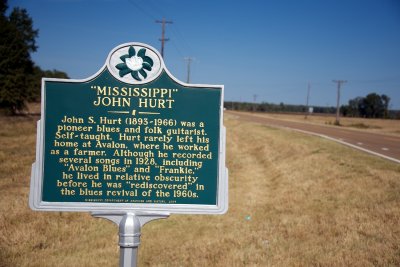 Mississippi John Hurt roadside sign
