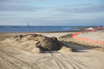 contaminated sand pile