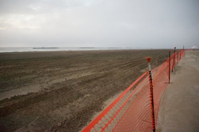 Ploughed beach at dawn