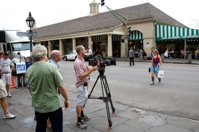 Soap Opera filming at Caf du Monde