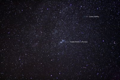 Comet 103P/Hartley and The Double Cluster in Perseus Oct  4, 2010
