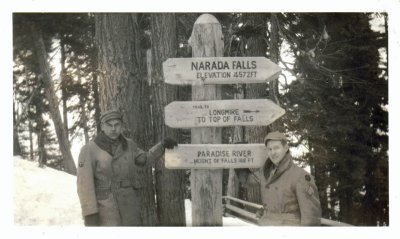 Sgt.  Richard Glenn on right and buddy Ft Lewis, WA 1943