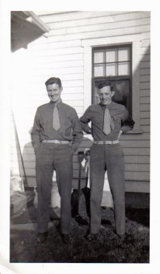 Sgt Richard Glenn on left and buddy Leeroy Parkins, Fort Lewis, WA.jpg