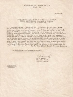 Individual Bronze Star Citation