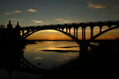Patterson Bridge and Estuary Sunset