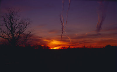 Sunset Vapour Trails 2