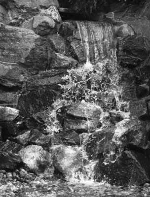 Gallup Waterfall Black and White
