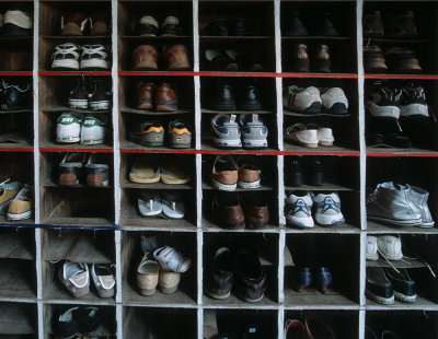 shoes in squares