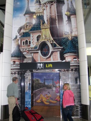 We didnt go to Paris Disney - the Ashford International Train Station was decorated this way.