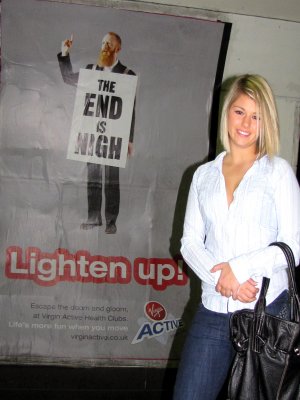 sign in the tube