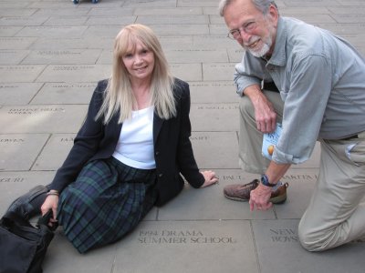 Dick and my brick at the Globe Theatre