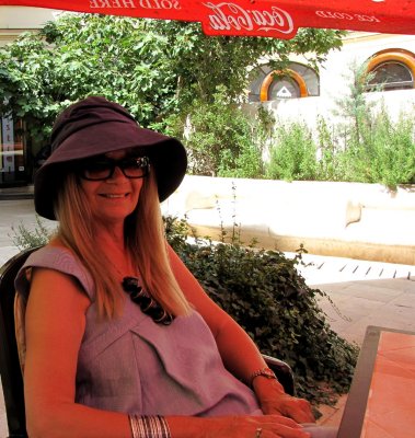 Lunch in a cafe in Pecs, Hungary. Pecs is a large historical city in Southern Hungary.