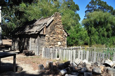 Hut by the lake