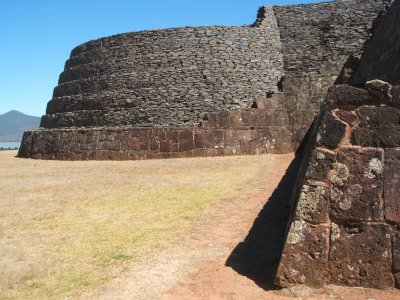 pre-Columbian structures at Tzintzuntzan, Lago Pátzcuaro