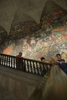 staricase, Diego Rivera mural, Palacio Nacional