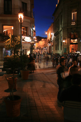 night scene near the Jardin de la Union