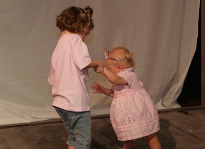 Sisters dancing